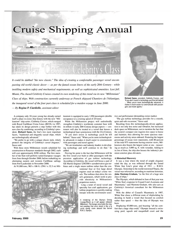 Maritime Reporter Magazine, page 19,  Feb 2000