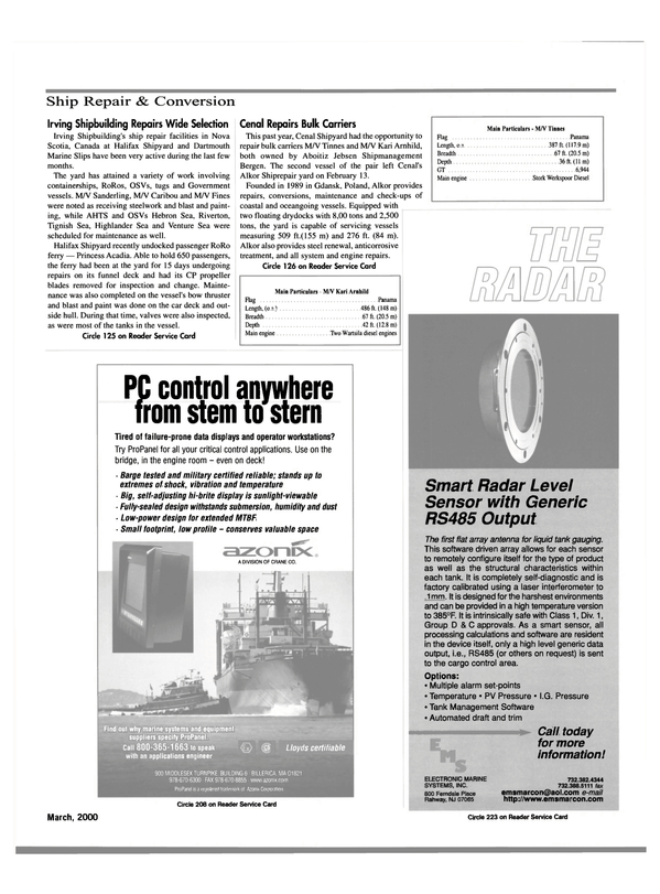 Maritime Reporter Magazine, page 29,  Mar 2000