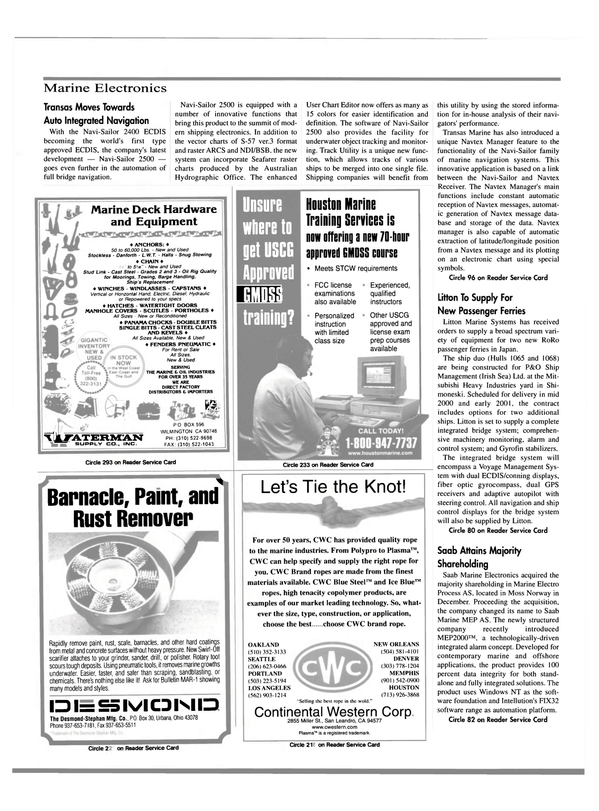 Maritime Reporter Magazine, page 44,  Mar 2000