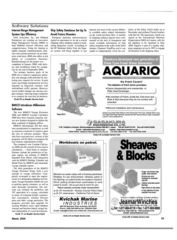 Maritime Reporter Magazine, page 55,  Mar 2000