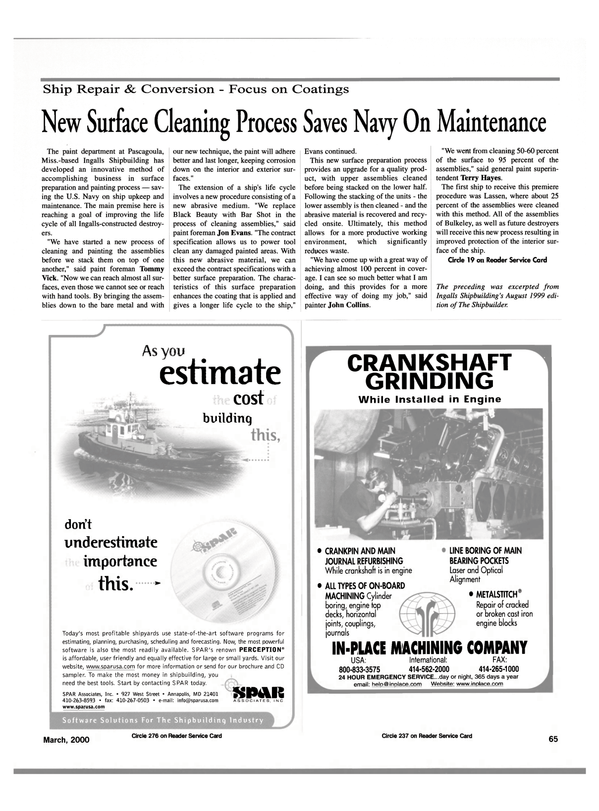 Maritime Reporter Magazine, page 65,  Mar 2000