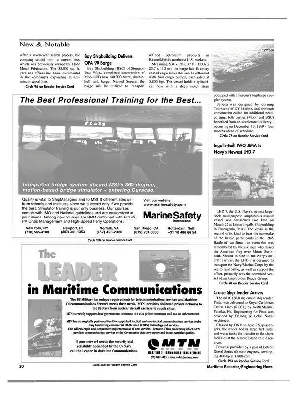 Maritime Reporter Magazine, page 32,  May 2000