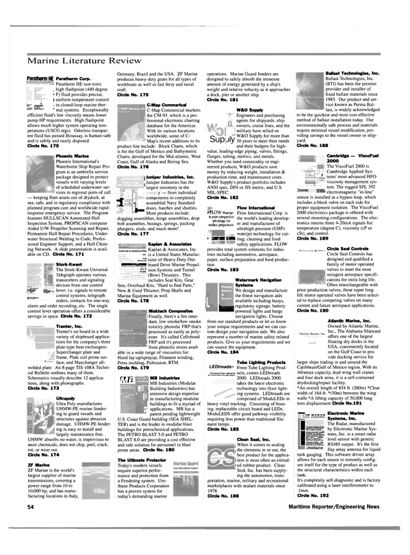 Maritime Reporter Magazine, page 56,  May 2000