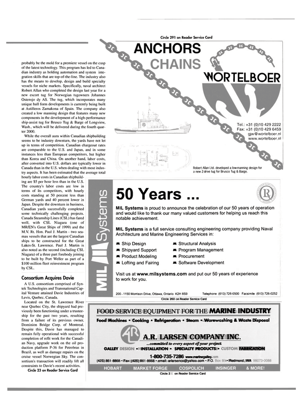 Maritime Reporter Magazine, page 59,  May 2000