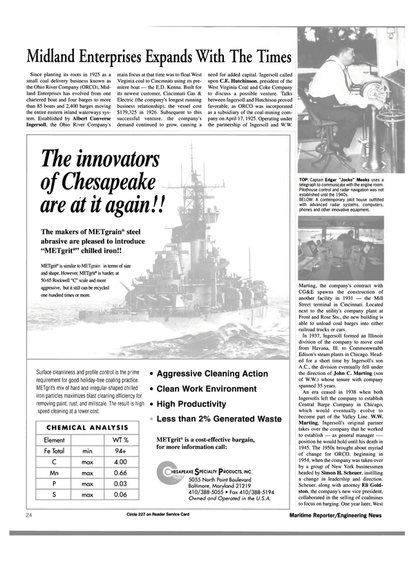 Maritime Reporter Magazine, page 24,  Jun 15, 2000