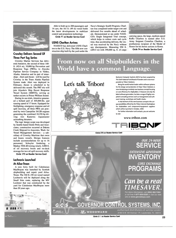 Maritime Reporter Magazine, page 23,  Jul 2000