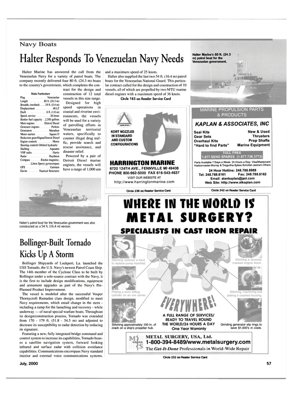 Maritime Reporter Magazine, page 57,  Jul 2000