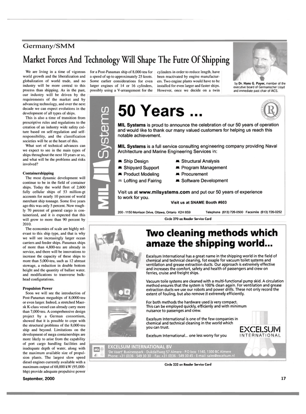 Maritime Reporter Magazine, page 17,  Sep 2000