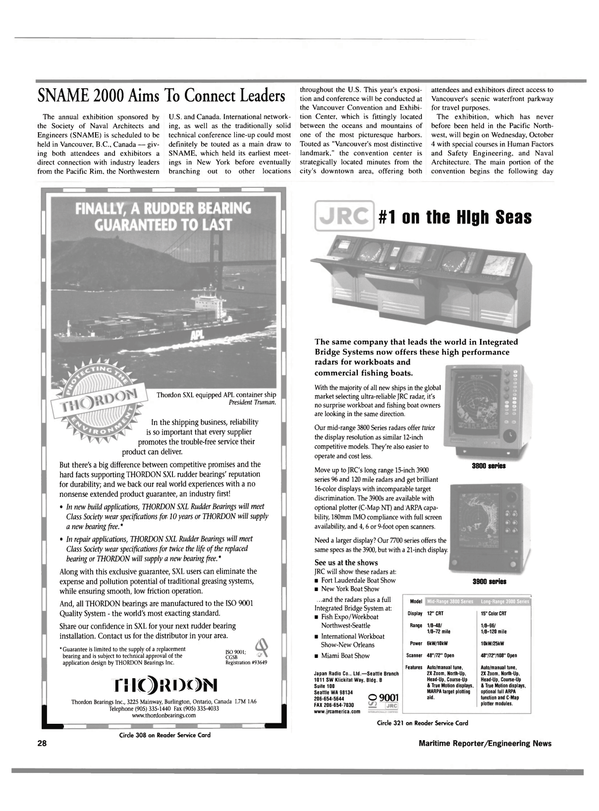 Maritime Reporter Magazine, page 28,  Sep 2000