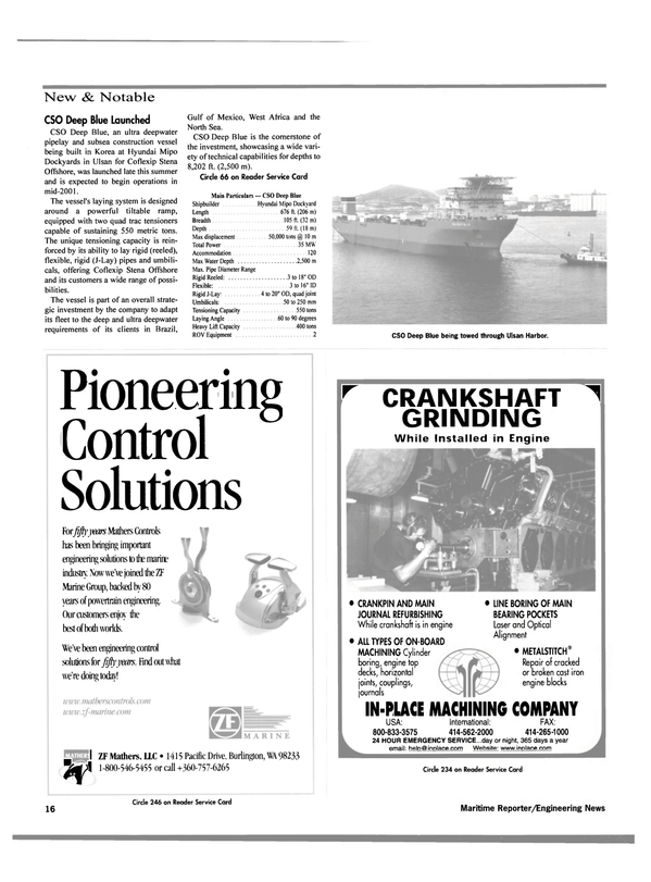 Maritime Reporter Magazine, page 19,  Dec 2000