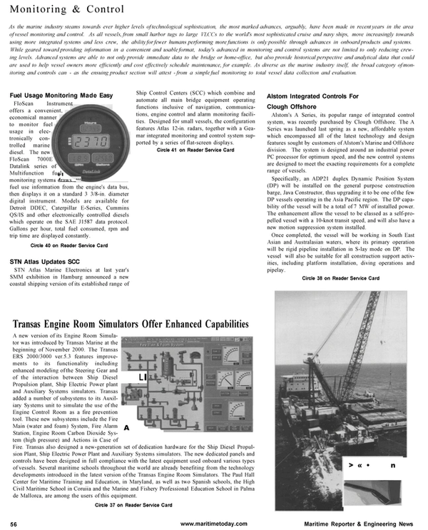 Maritime Reporter Magazine, page 56,  Jan 2001