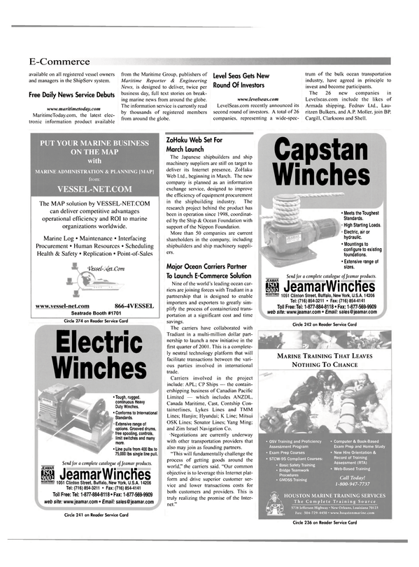 Maritime Reporter Magazine, page 15,  Feb 2001
