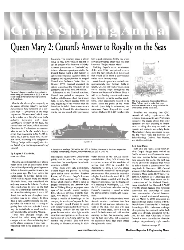 Maritime Reporter Magazine, page 30,  Feb 2001