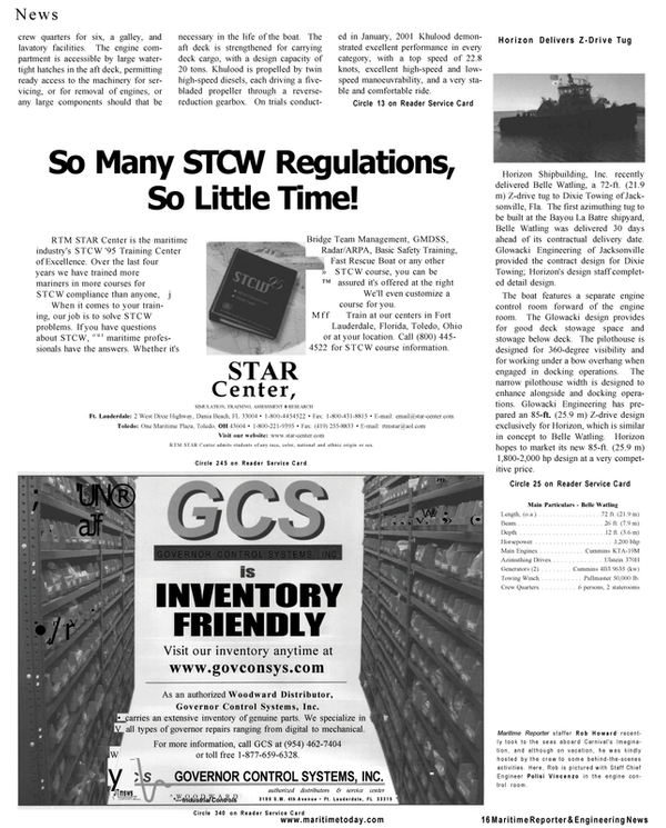 Maritime Reporter Magazine, page 14,  Mar 2001