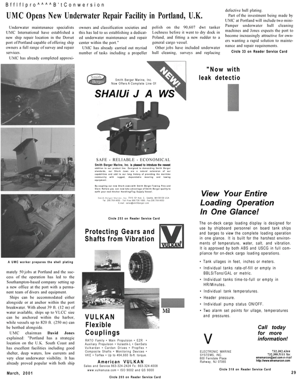 Maritime Reporter Magazine, page 29,  Mar 2001