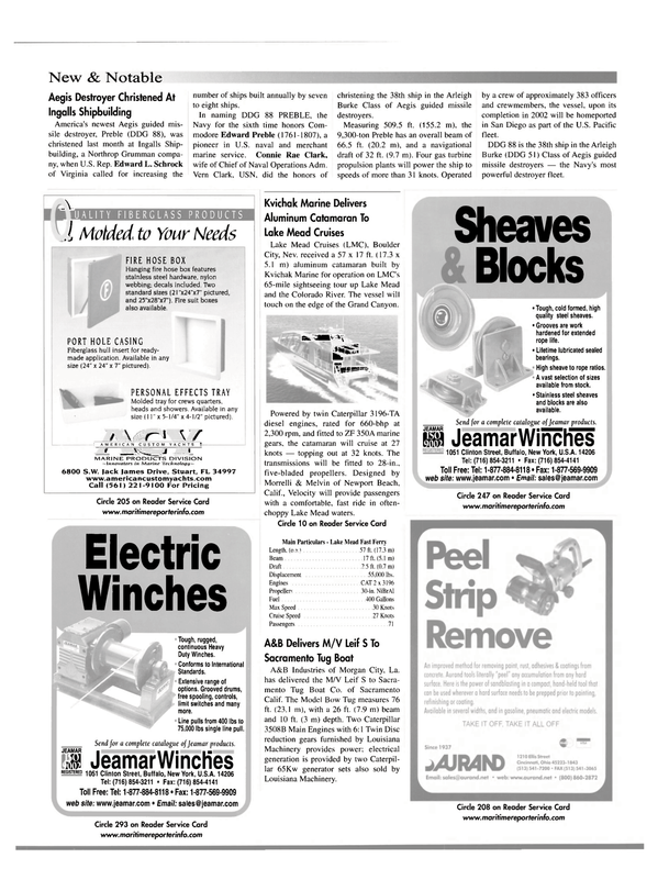 Maritime Reporter Magazine, page 19,  Jul 2001