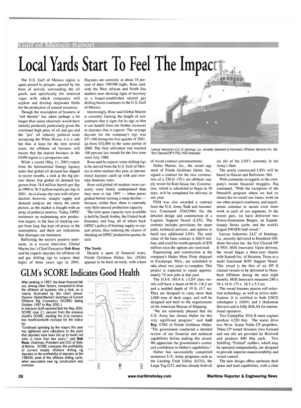 Maritime Reporter Magazine, page 26,  Jul 2001