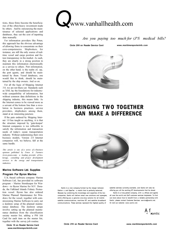 Maritime Reporter Magazine, page 15,  Aug 2001