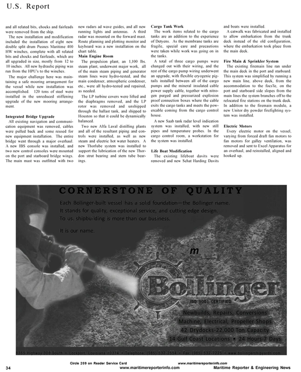 Maritime Reporter Magazine, page 36,  Aug 2001