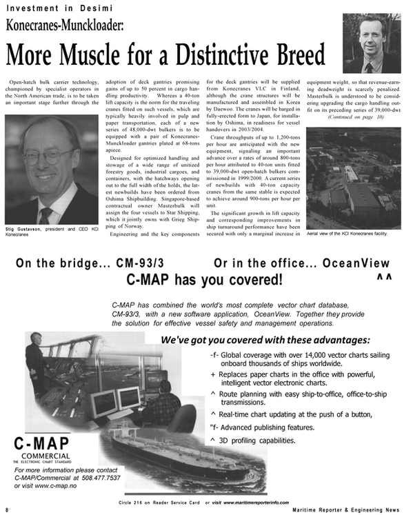 Maritime Reporter Magazine, page 8,  Sep 2001