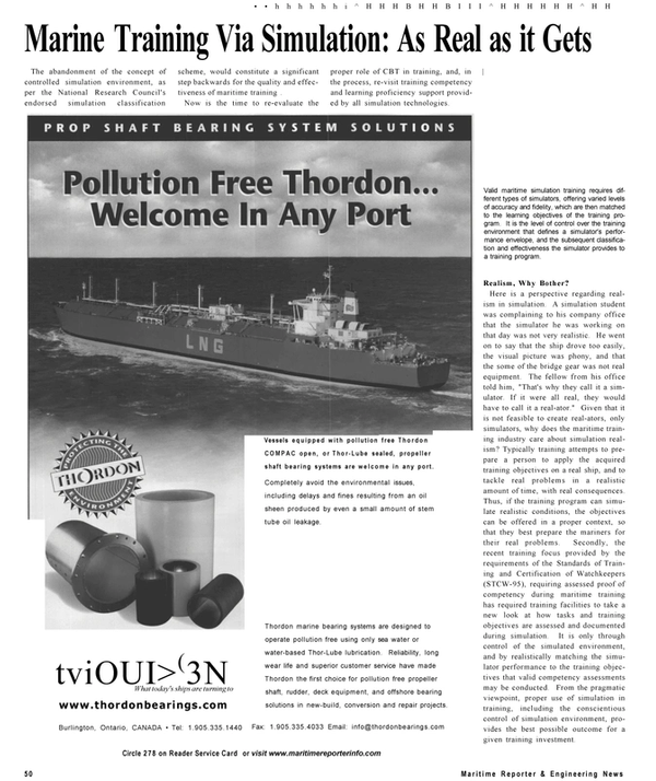 Maritime Reporter Magazine, page 50,  Sep 2001