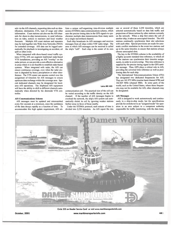 Maritime Reporter Magazine, page 51,  Oct 2001