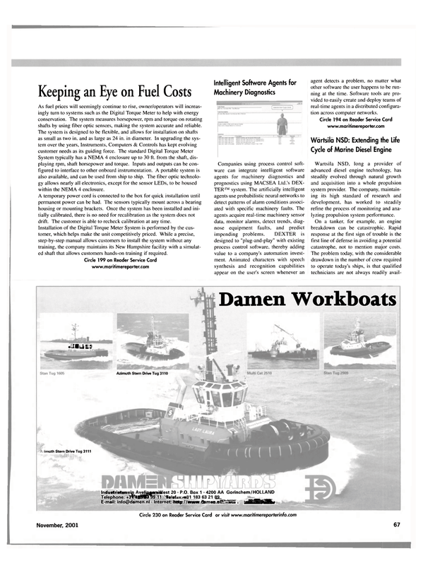 Maritime Reporter Magazine, page 67,  Nov 2001