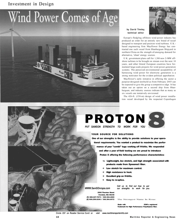 Maritime Reporter Magazine, page 8,  Dec 2001