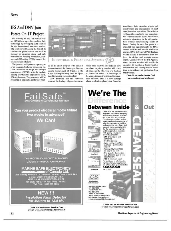 Maritime Reporter Magazine, page 12,  Mar 2002