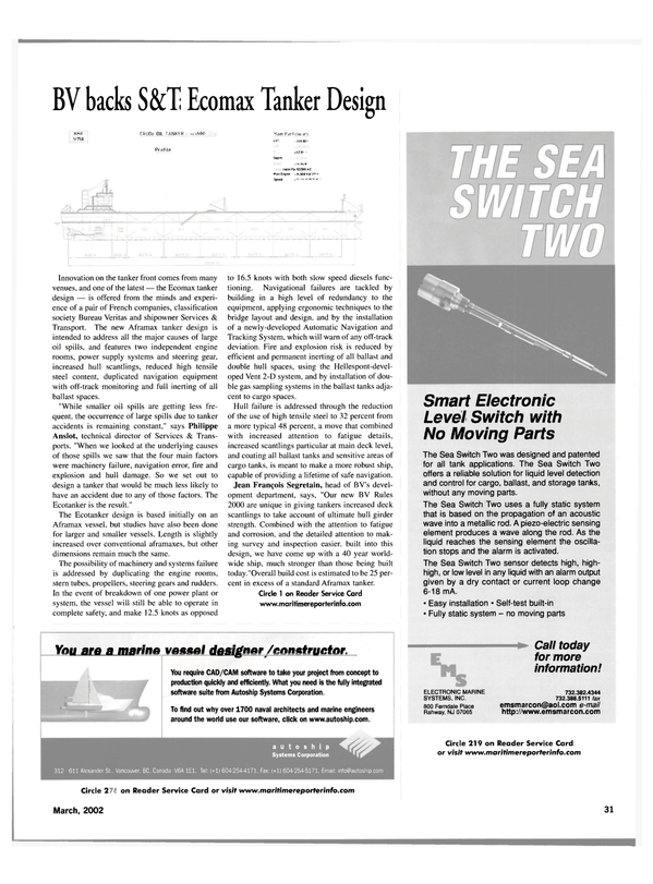 Maritime Reporter Magazine, page 31,  Mar 2002