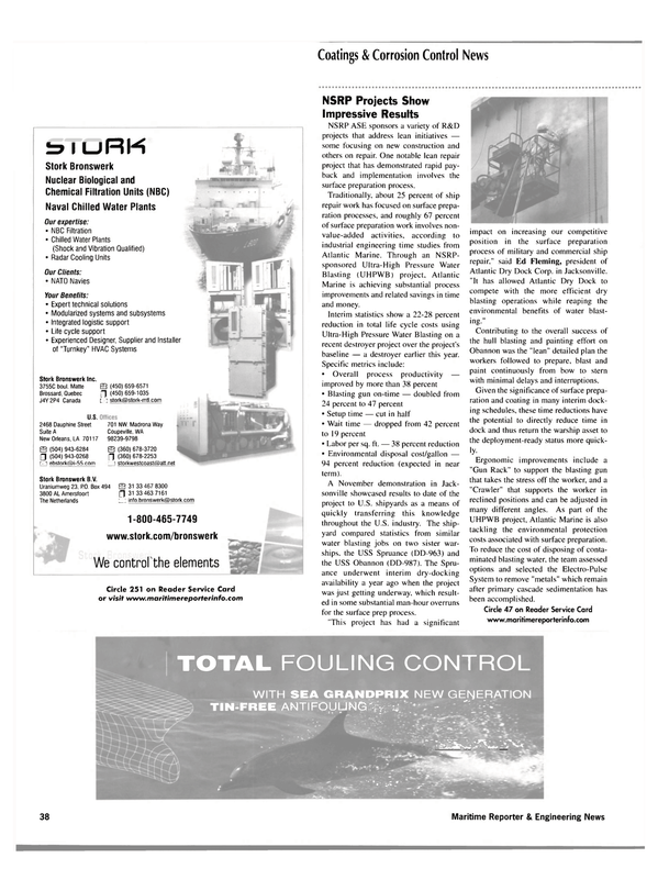 Maritime Reporter Magazine, page 38,  Mar 2002