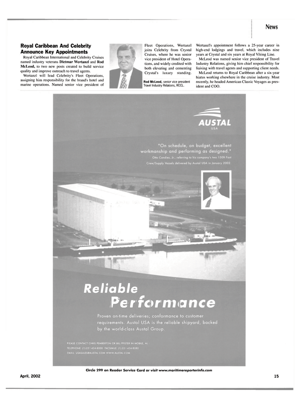 Maritime Reporter Magazine, page 13,  Apr 2002