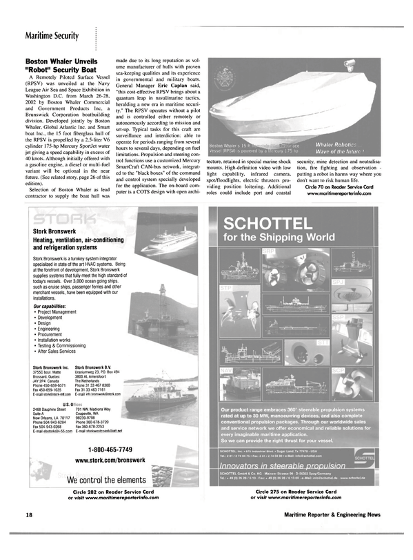 Maritime Reporter Magazine, page 16,  Apr 2002