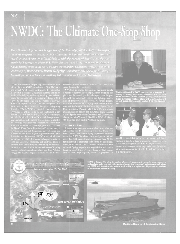 Maritime Reporter Magazine, page 22,  Apr 2002