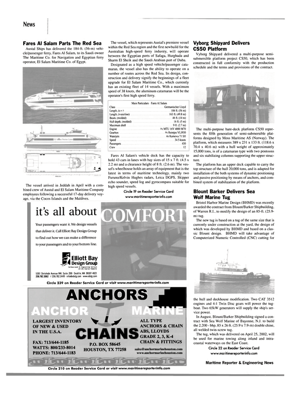 Maritime Reporter Magazine, page 14,  Jun 2002