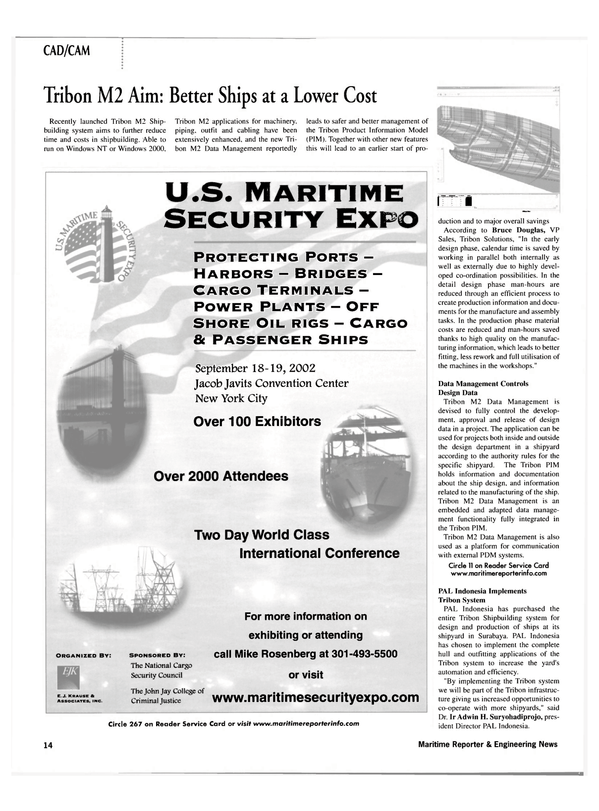 Maritime Reporter Magazine, page 14,  Jul 2002