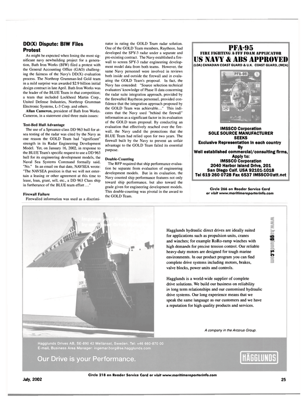 Maritime Reporter Magazine, page 25,  Jul 2002