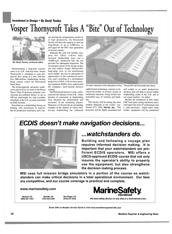 Maritime Reporter Magazine, page 22,  Aug 2002