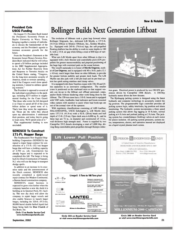 Maritime Reporter Magazine, page 21,  Sep 2002