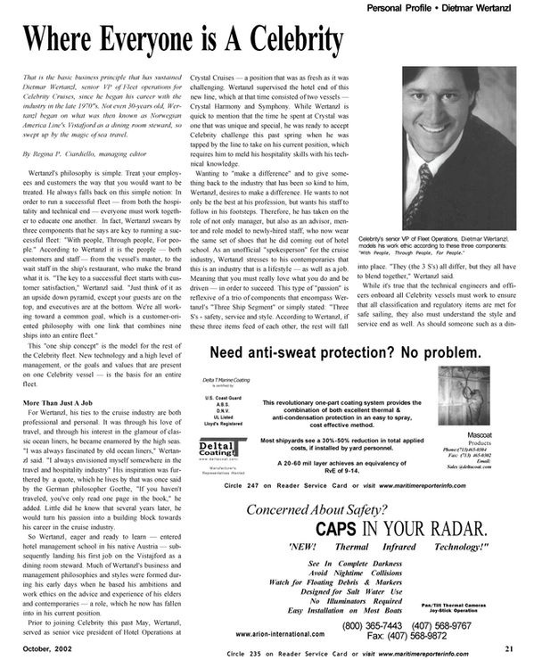 Maritime Reporter Magazine, page 21,  Oct 2002