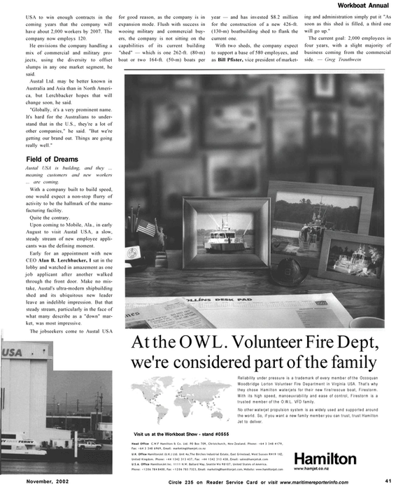 Maritime Reporter Magazine, page 41,  Nov 2002