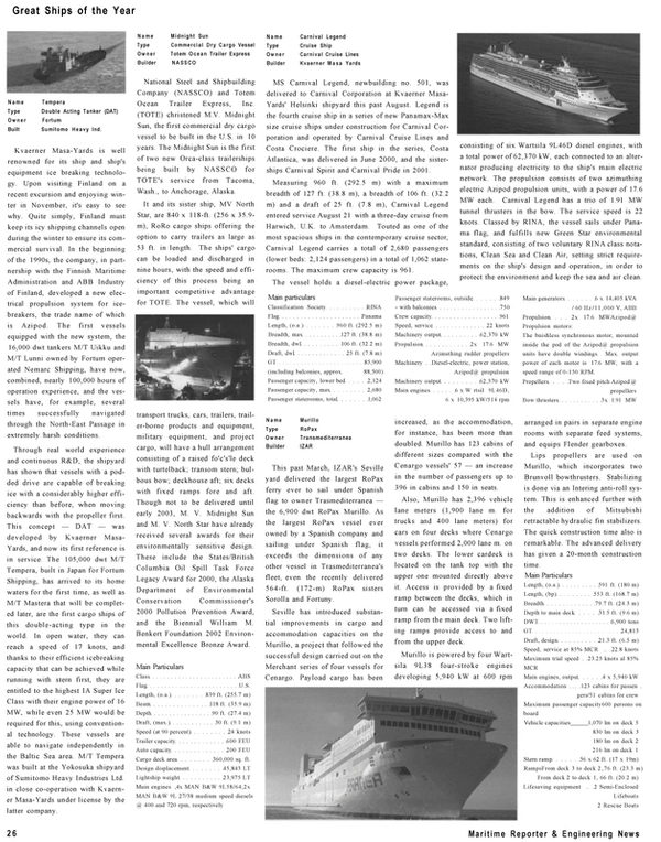 Maritime Reporter Magazine, page 26,  Dec 2002