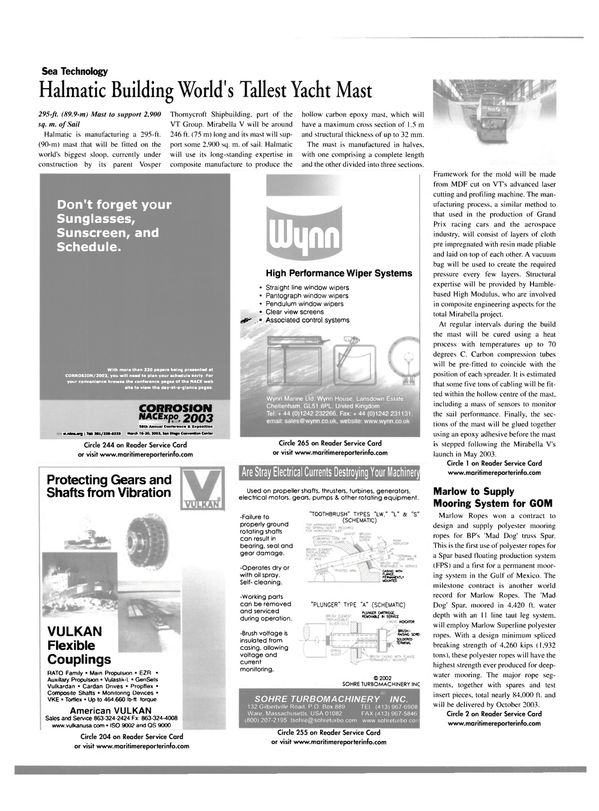 Maritime Reporter Magazine, page 26,  Jan 2003