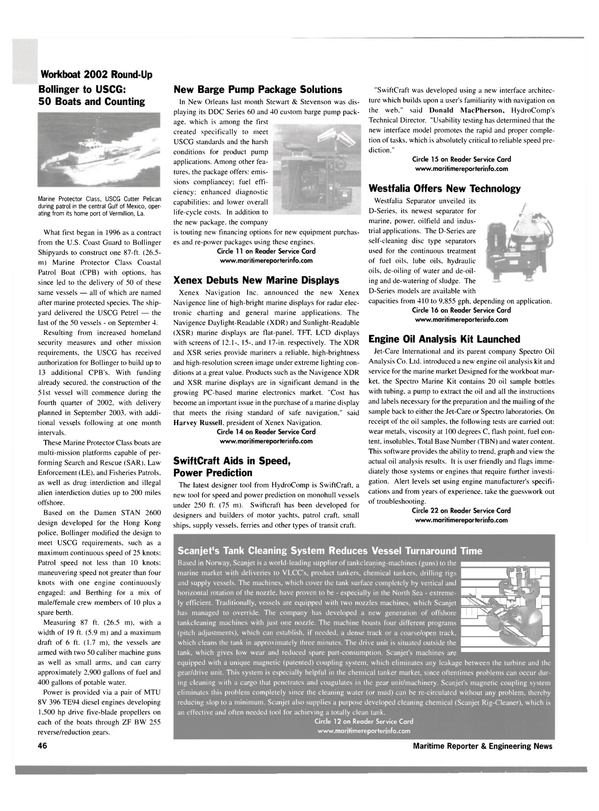 Maritime Reporter Magazine, page 46,  Jan 2003