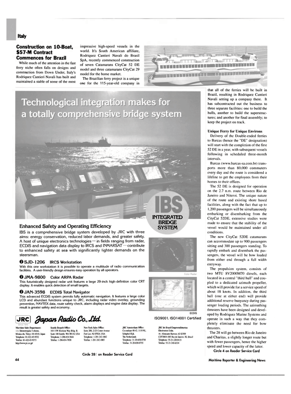 Maritime Reporter Magazine, page 44,  Feb 2003