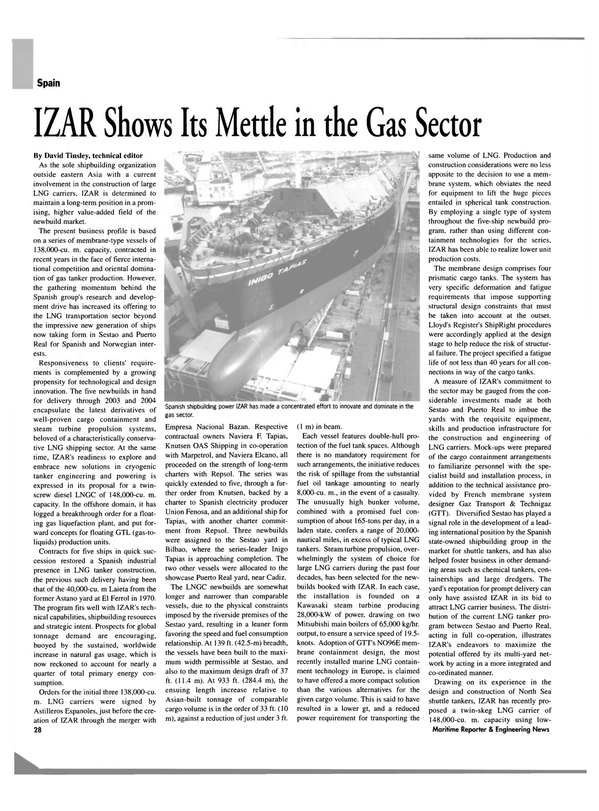 Maritime Reporter Magazine, page 28,  Mar 2003