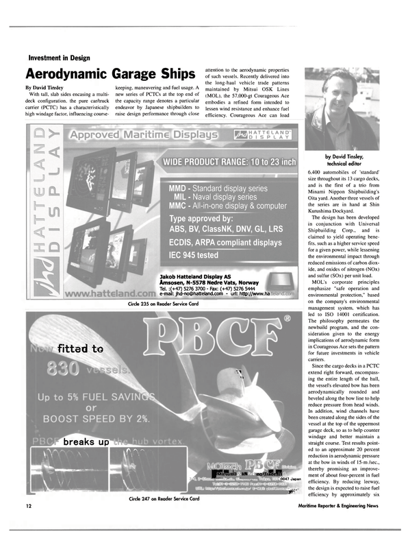 Maritime Reporter Magazine, page 12,  May 2003