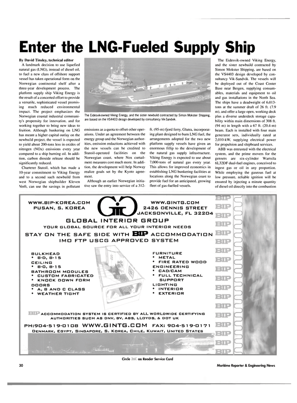 Maritime Reporter Magazine, page 30,  Jun 2003