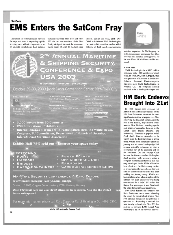 Maritime Reporter Magazine, page 36,  Jul 2003
