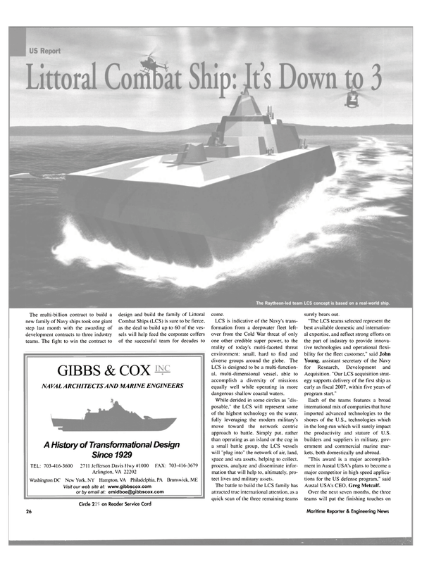 Maritime Reporter Magazine, page 26,  Aug 2003